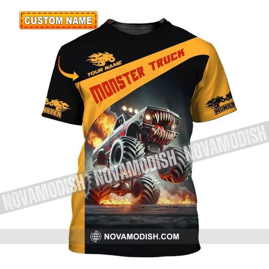 Unisex Shirt - Custom Text Monster Truck T-Shirt