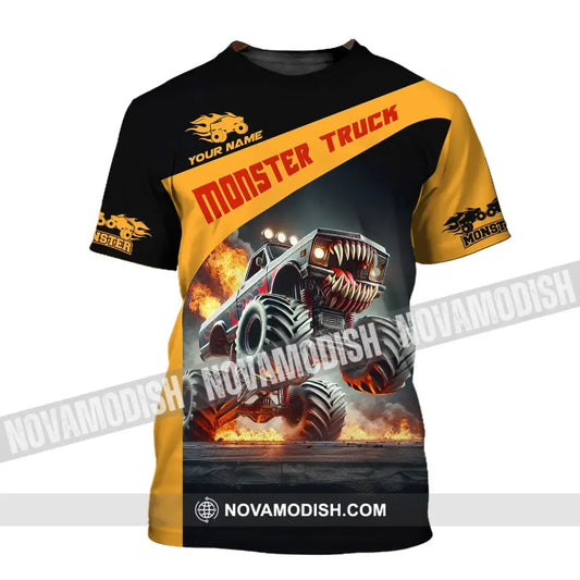 Unisex Shirt - Custom Text Monster Truck T-Shirt / S T-Shirt