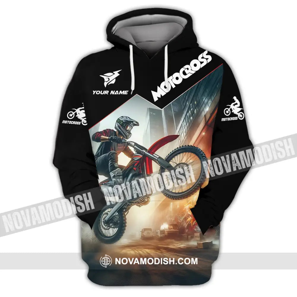 Unisex Shirt - Custom Text Motocross Hoodie / S T-Shirt