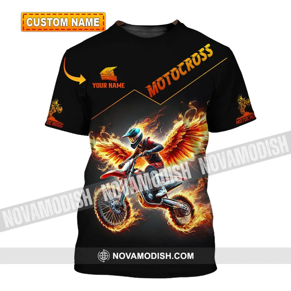 Unisex Shirt - Custom Text Motocross T-Shirt