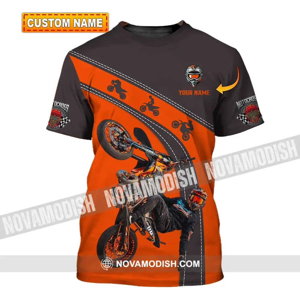 Unisex Shirt - Custom Text Motocross T-Shirt