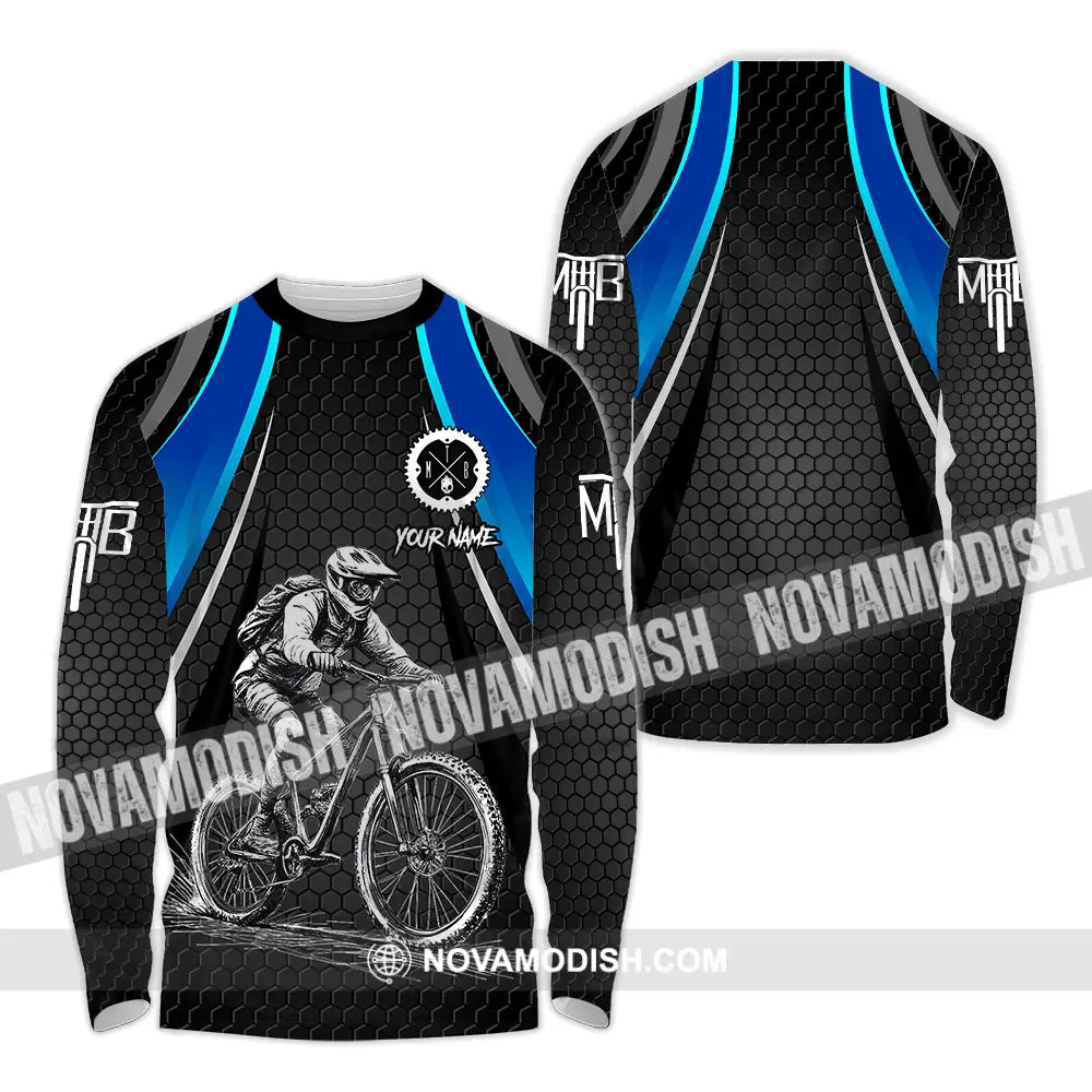 Unisex Shirt - Custom Text Mountain Bike Classic Sport Shirt Long Sleeve Shirt / S T-shirt