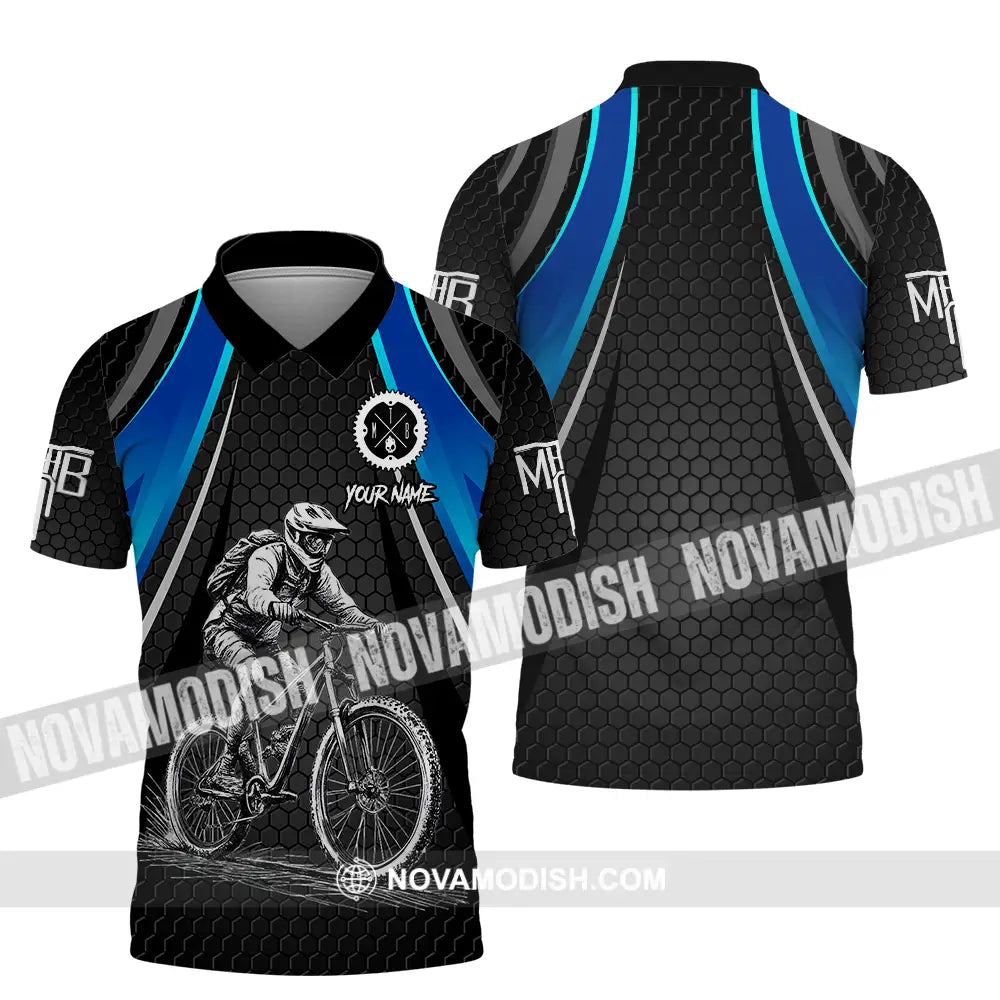 Unisex Shirt - Custom Text Mountain Bike Classic Sport Shirt Polo Shirt / S T-shirt