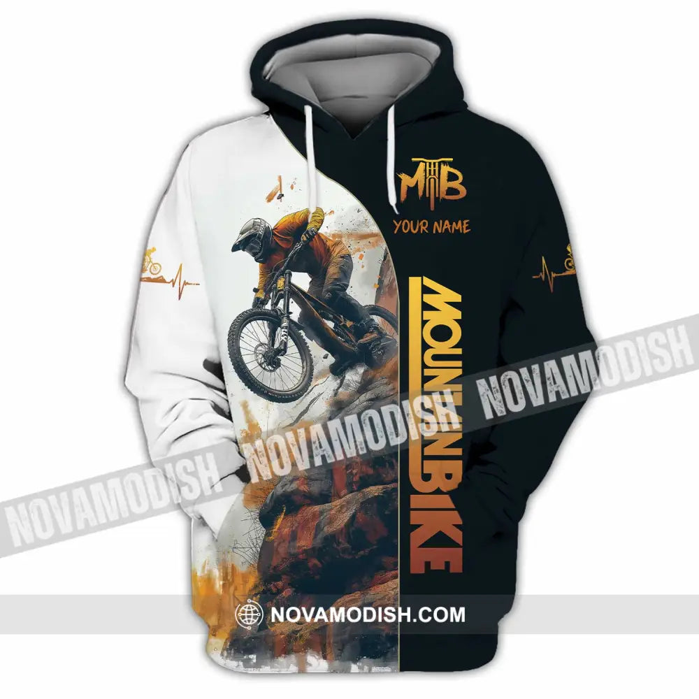 Unisex Shirt - Custom Text Mountain Bike Hoodie / S T-Shirt