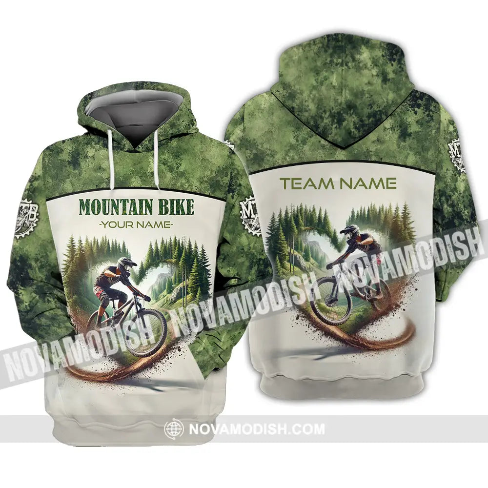 Unisex Shirt - Custom Text Shirt Mountain Bike Shirt Hoodie / S T-shirt