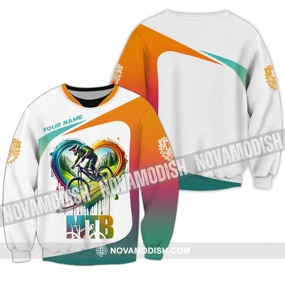 Unisex Shirt - Custom Text Shirt Mountain Bike Shirt Long Sleeve / S T-shirt