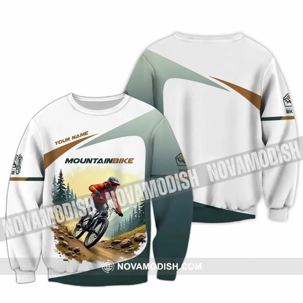 Unisex Shirt - Custom Text Shirt Mountain Bike Shirt Long Sleeve / S T-shirt