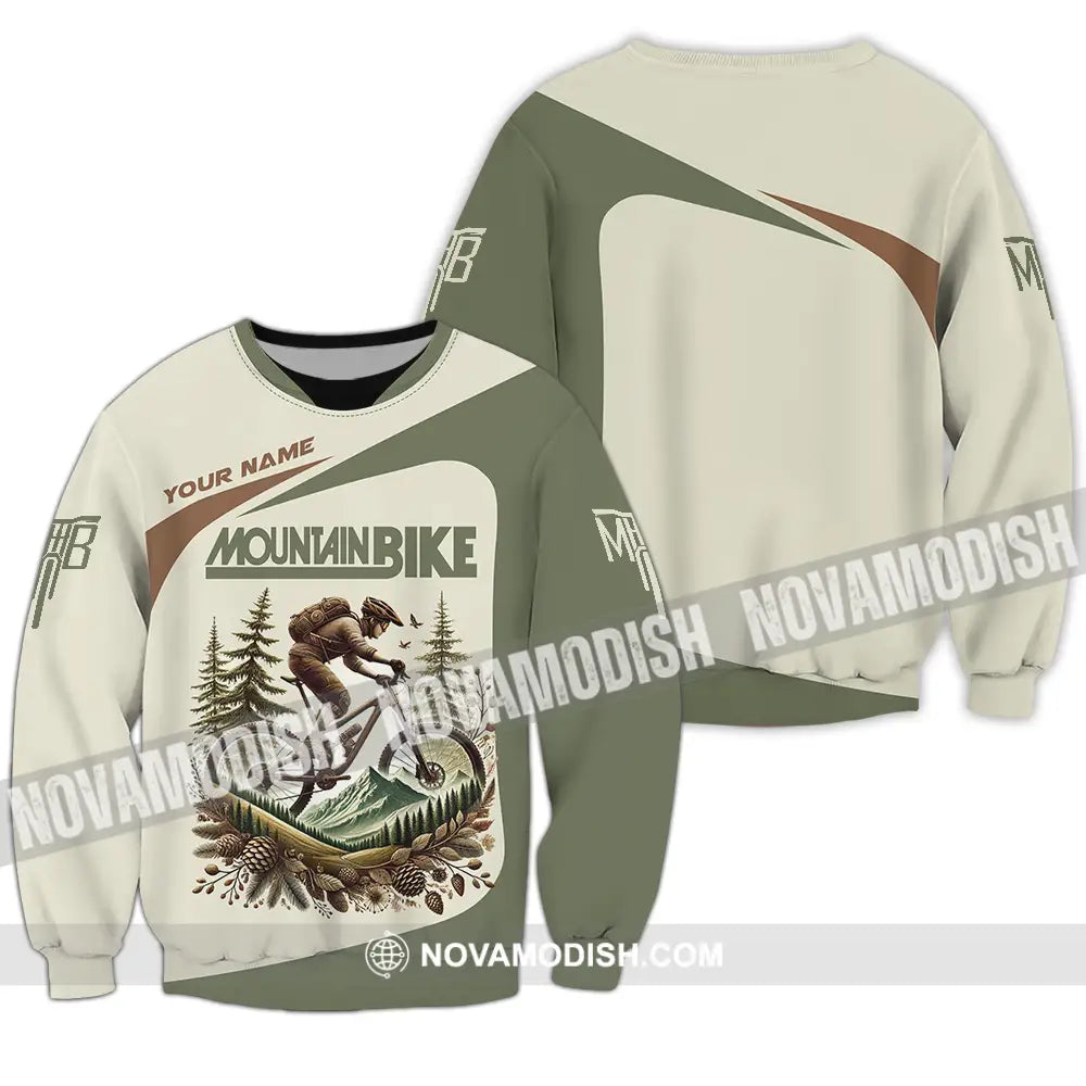 Unisex Shirt - Custom Text Shirt Mountain Bike Shirt Long Sleeve / S T-shirt