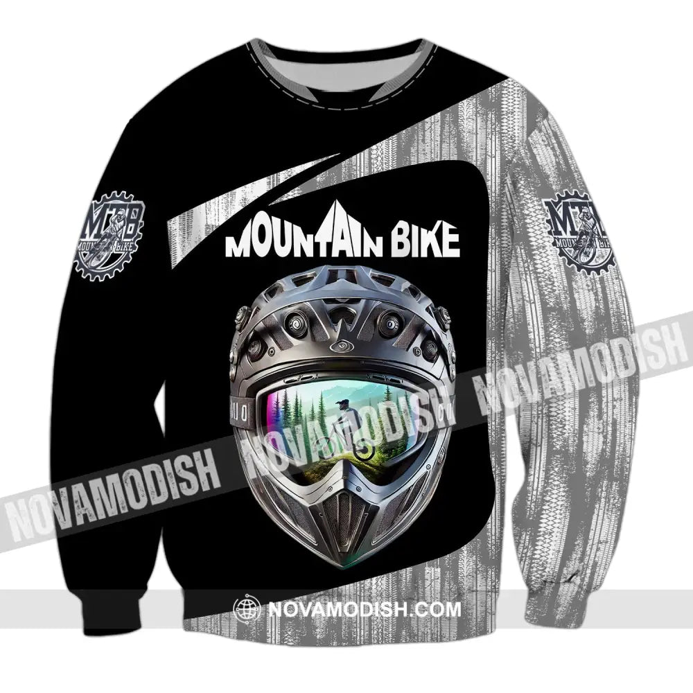 Unisex Shirt - Custom Text Mountain Bike Long Sleeve / S T-Shirt