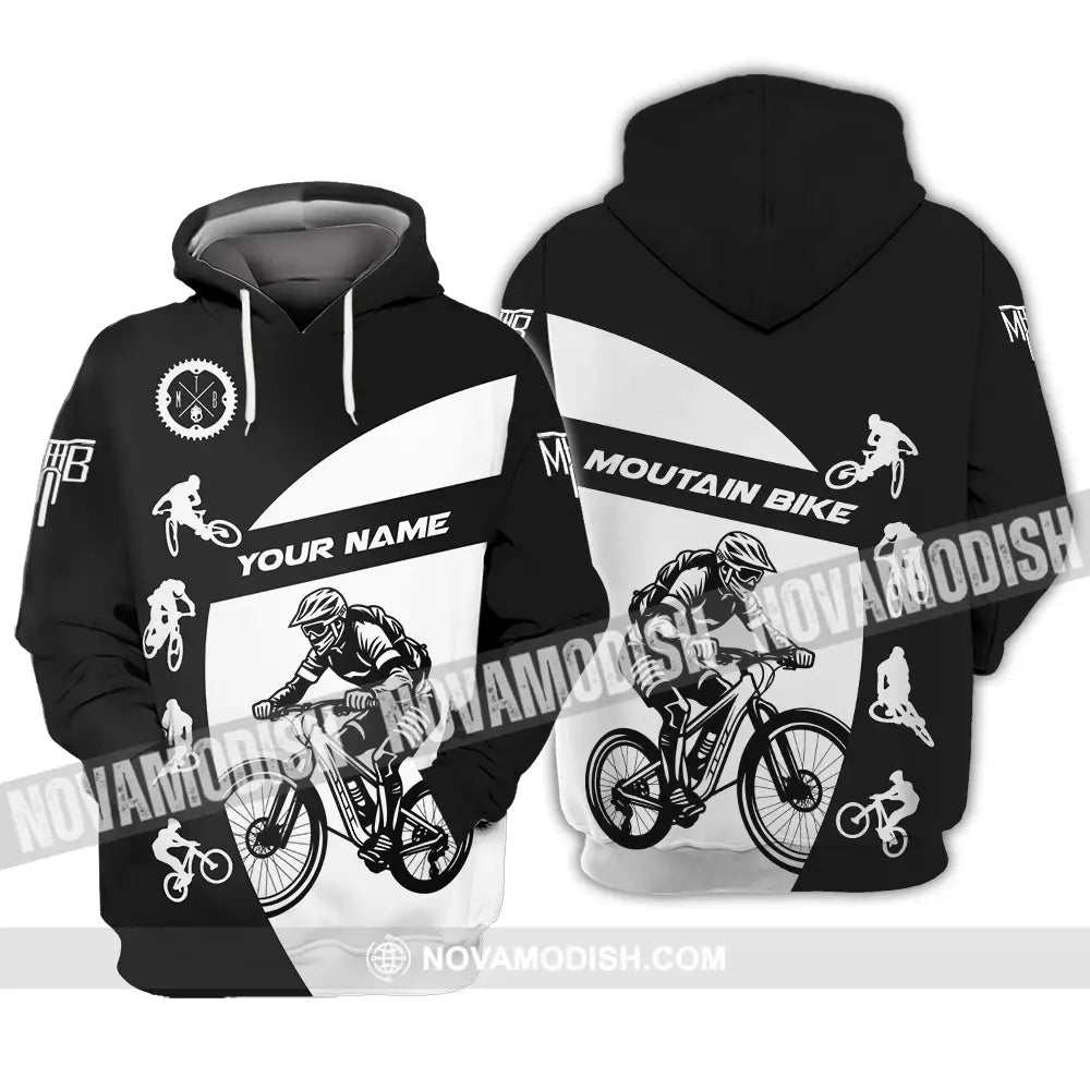Unisex Shirt - Custom Text Mountain Bike Sport Shirt Hoodie / S T-shirt
