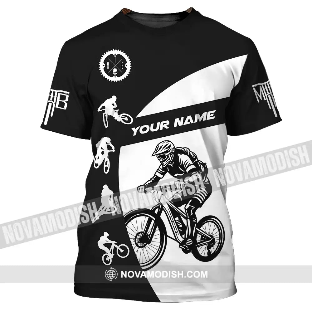 Unisex Shirt - Custom Text Mountain Bike Sport Shirt T-Shirt / S T-shirt