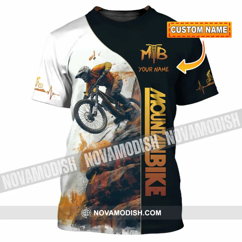 Unisex Shirt - Custom Text Mountain Bike T-Shirt