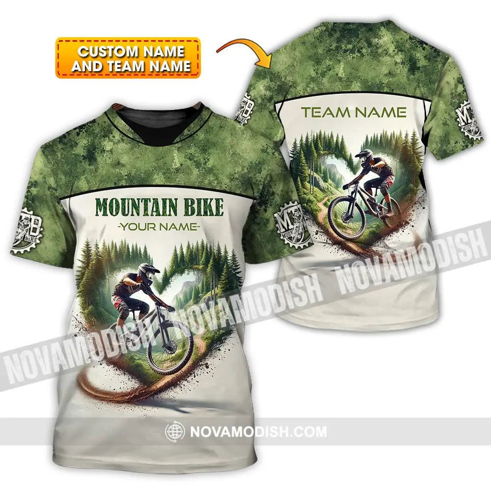 Unisex Shirt - Custom Text Shirt Mountain Bike Shirt T-shirt