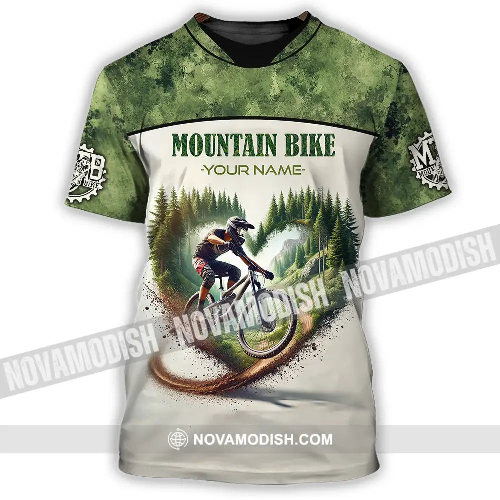 Unisex Shirt - Custom Text Shirt Mountain Bike Shirt T-Shirt / S T-shirt