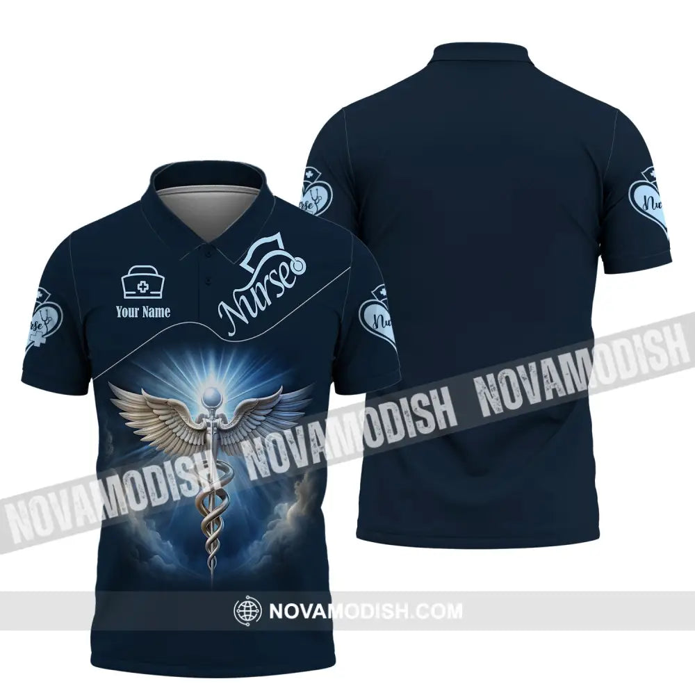 Unisex Shirt - Custom Text Nurse Polo / S T-Shirt