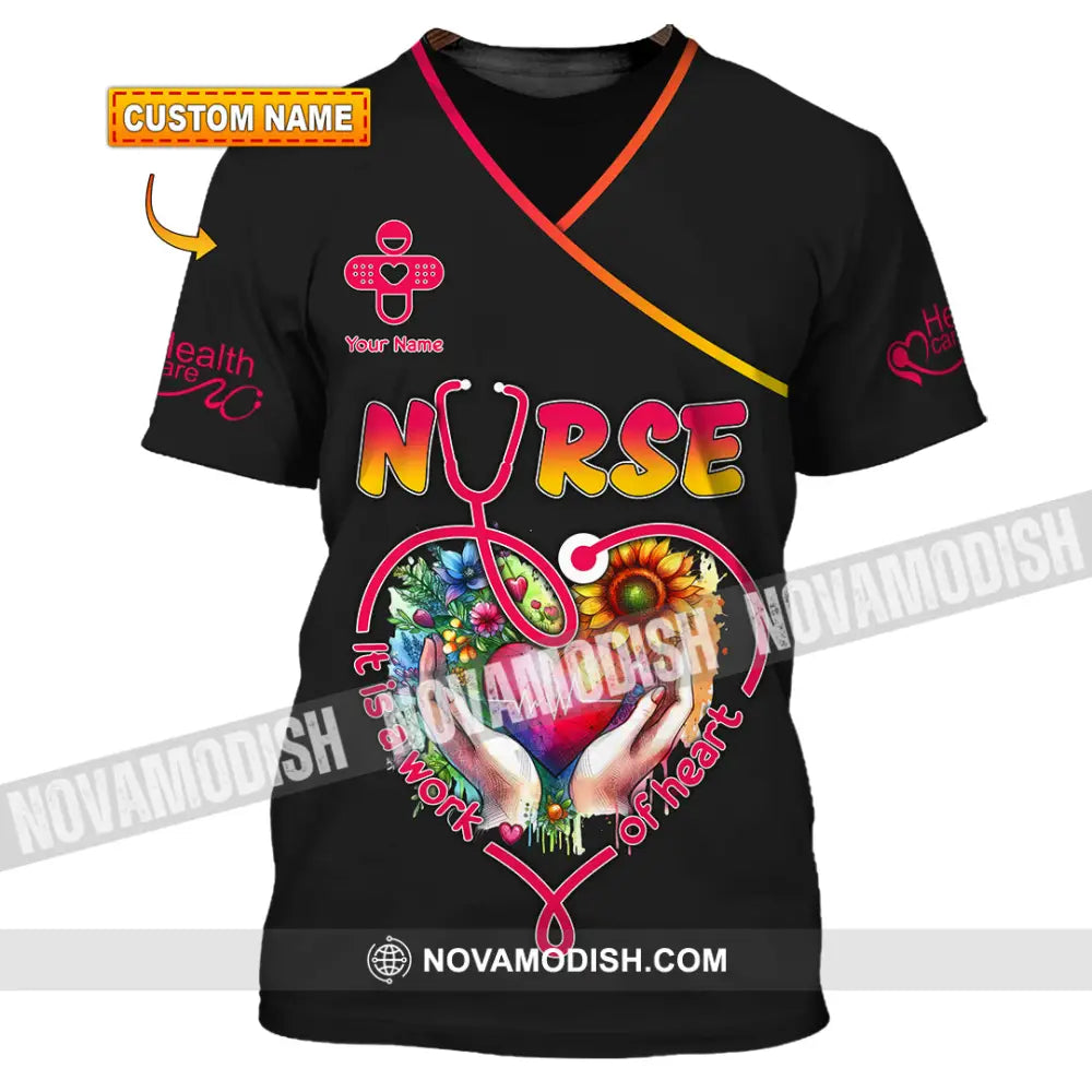 Unisex Shirt - Custom Text Nurse T-Shirt