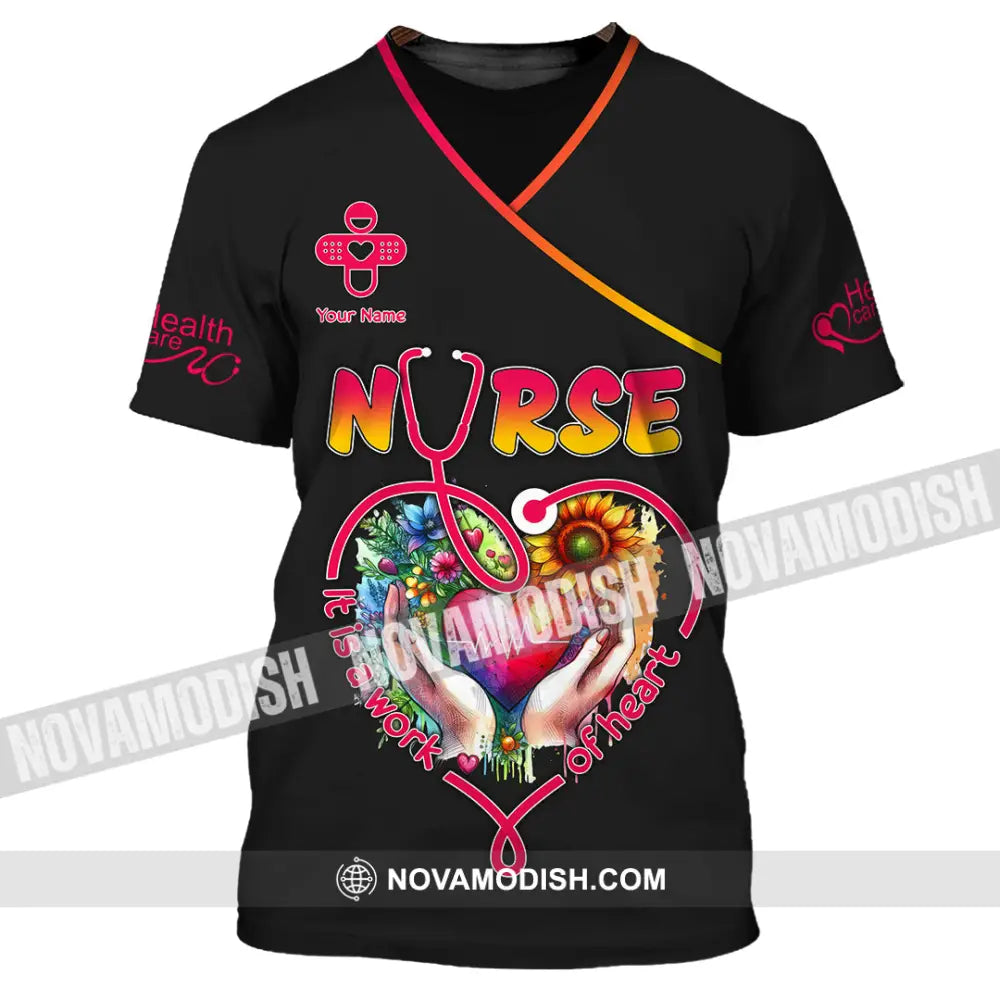 Unisex Shirt - Custom Text Nurse T-Shirt / S T-Shirt