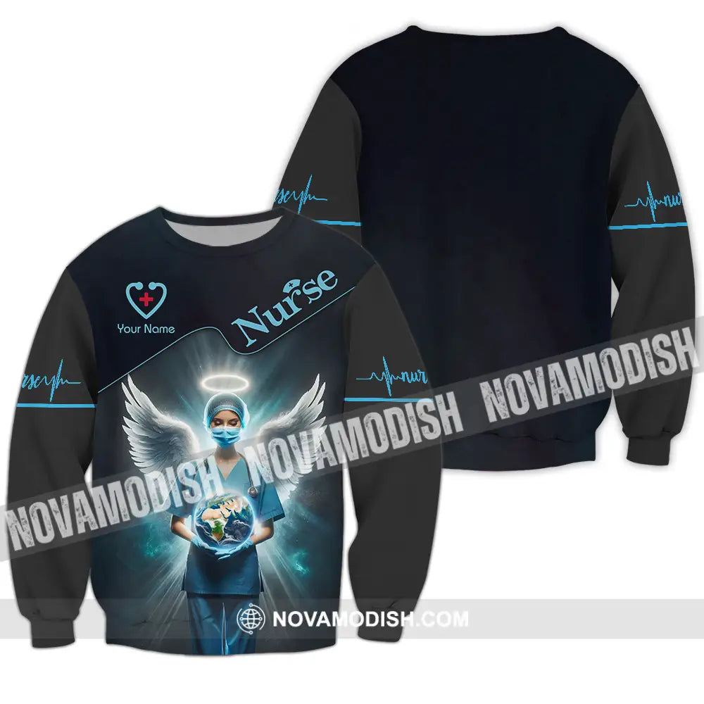 Unisex Shirt - Custom Text Nursing Shirt Nurse Life Long Sleeve / S T-shirt