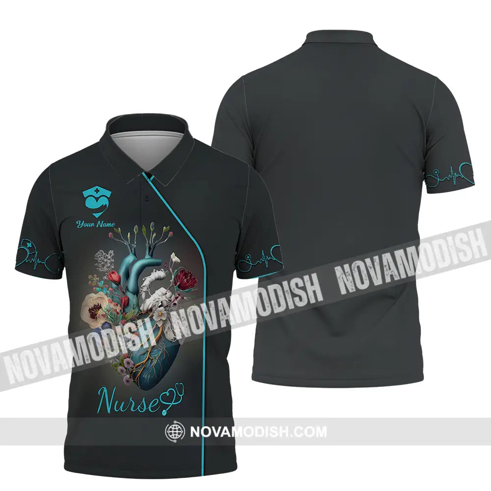 Unisex Shirt - Custom Text Nursing Shirt Nurse Life Polo Shirt / S T-shirt