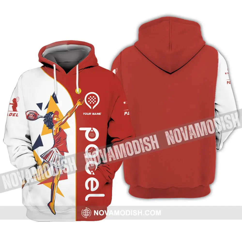 Unisex Shirt - Custom Text Shirt Padel Hoodie / S T-shirt