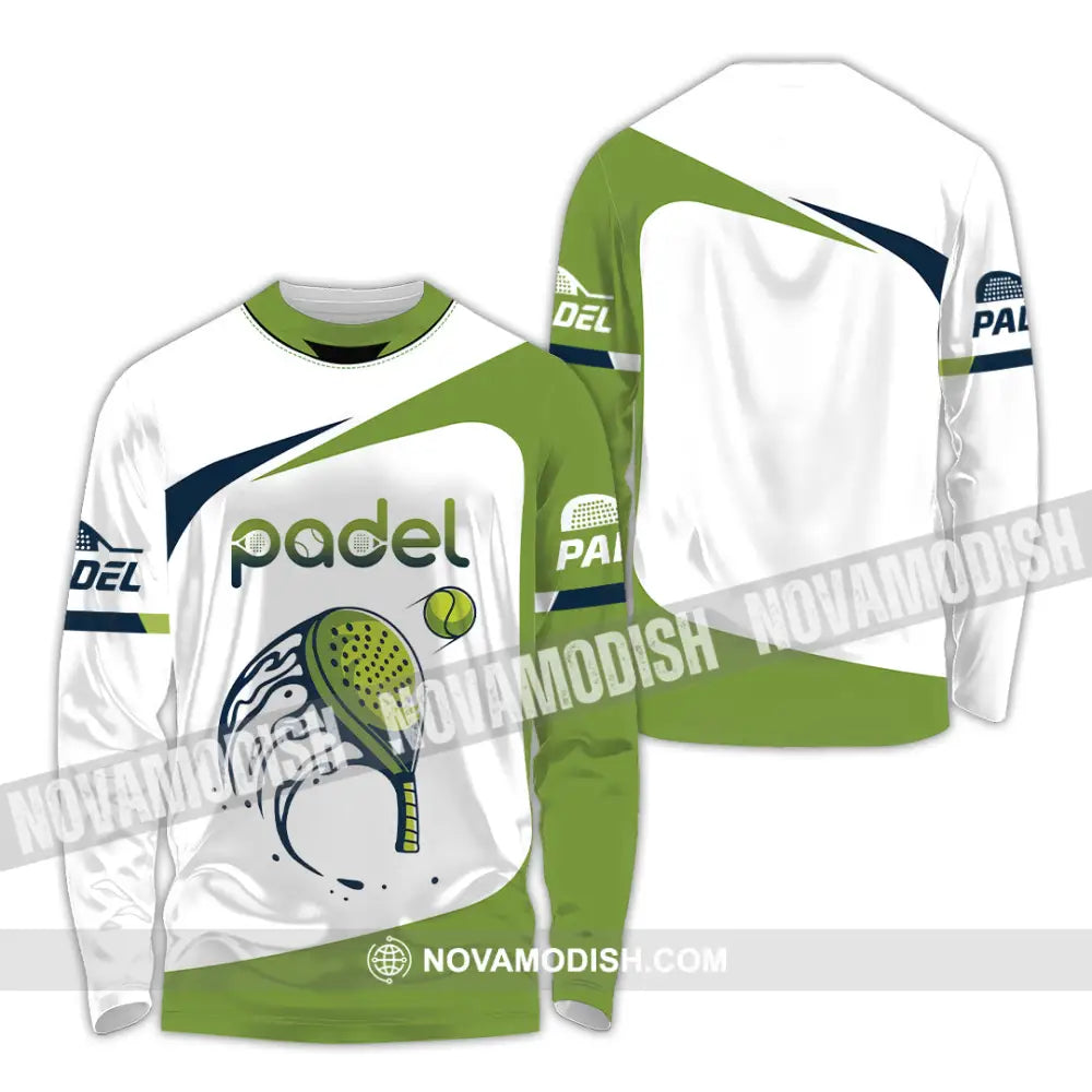 Unisex Shirt - Custom Text Shirt Padel Shirt Long Sleeve Shirt / S T-shirt