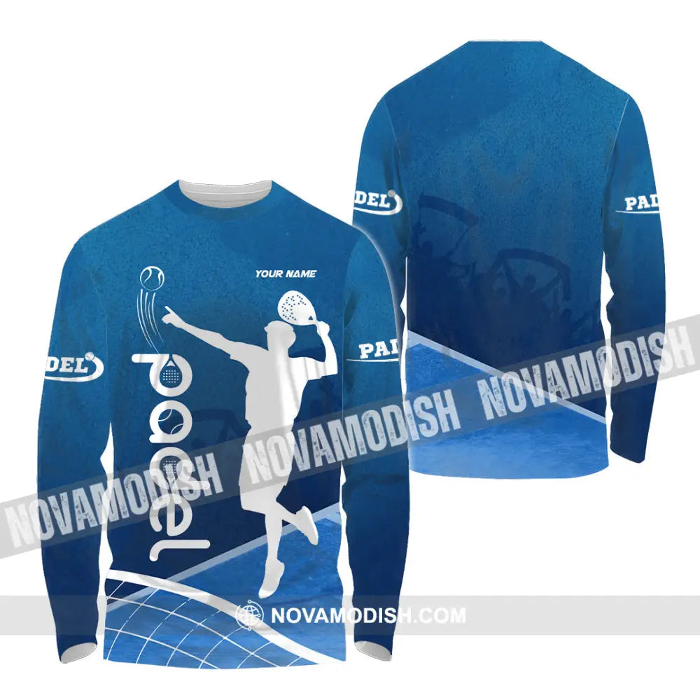 Unisex Shirt - Custom Text Shirt Padel Shirt Long Sleeve Shirt / S T-shirt