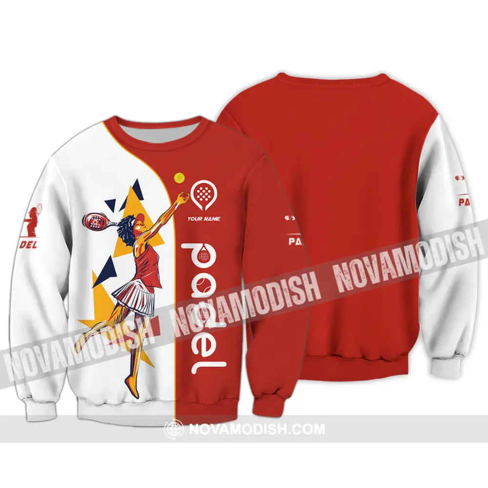 Unisex Shirt - Custom Text Shirt Padel Long Sleeve / S T-shirt