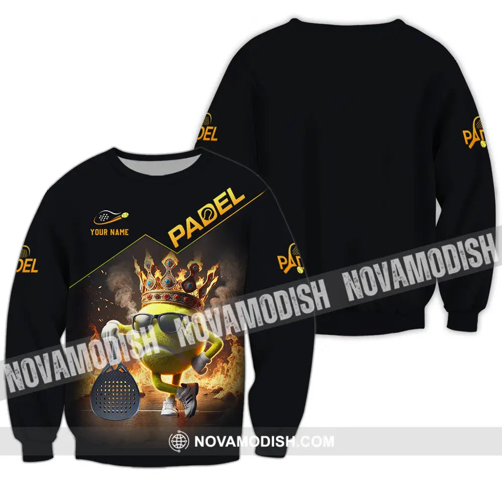 Unisex Shirt - Custom Text Padel Long Sleeve / S T-Shirt