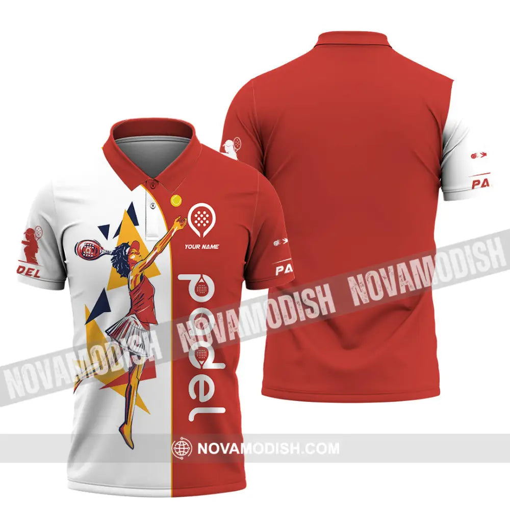 Unisex Shirt - Custom Text Shirt Padel Polo Shirt / S T-shirt