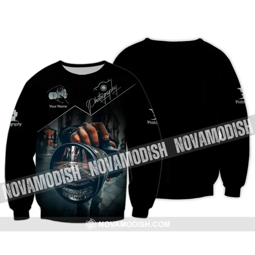 Unisex Shirt - Custom Text Shirt Photographer Shirt Long Sleeve / S T-shirt