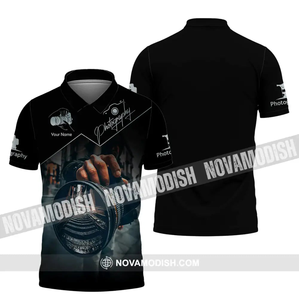 Unisex Shirt - Custom Text Shirt Photographer Shirt Polo Shirt / S T-shirt