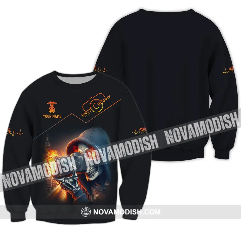Unisex Shirt - Custom Text Shirt Photography Shirt Long Sleeve / S T-shirt