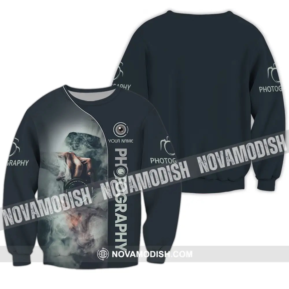 Unisex Shirt - Custom Text Shirt Photography Long Sleeve / S T-shirt