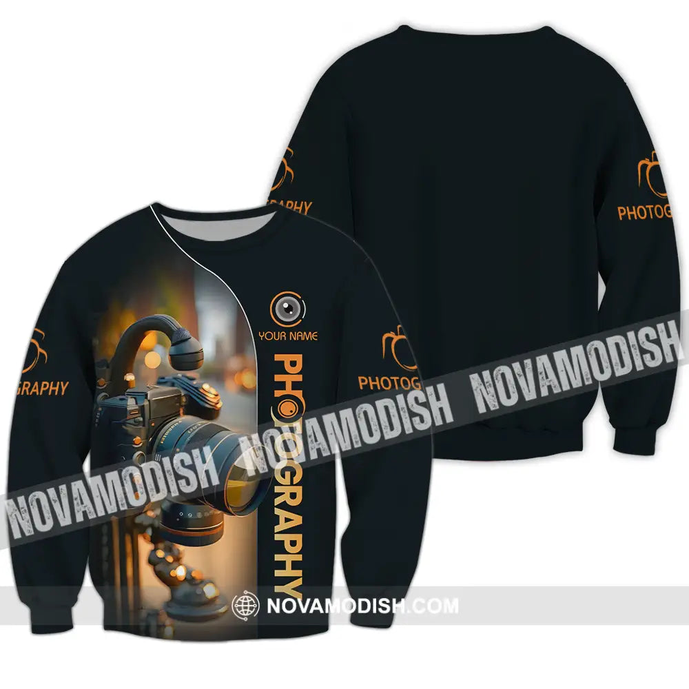 Unisex Shirt - Custom Text Shirt Photography Long Sleeve / S T-shirt