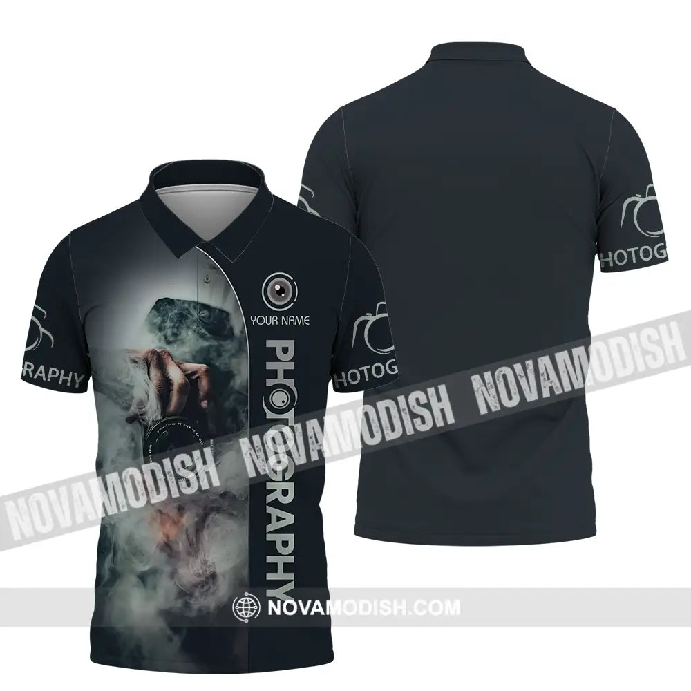 Unisex Shirt - Custom Text Shirt Photography Polo Shirt / S T-shirt