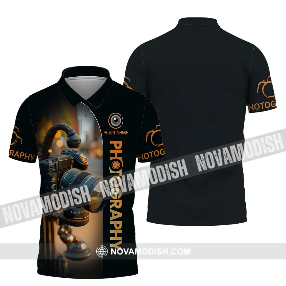 Unisex Shirt - Custom Text Shirt Photography Polo Shirt / S T-shirt