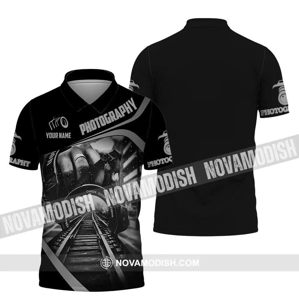 Unisex Shirt - Custom Text Shirt Photography Polo Shirt / S T-shirt