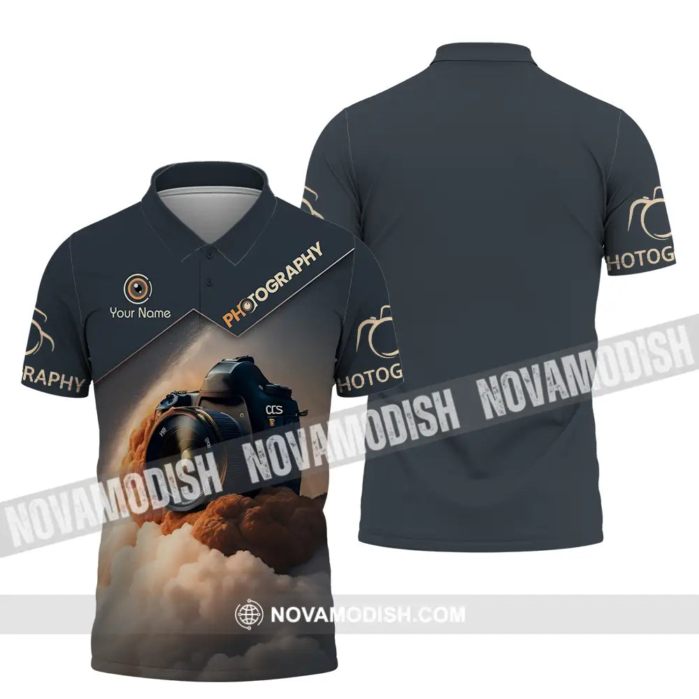 Unisex Shirt - Custom Text Shirt Photography Polo Shirt / S T-shirt