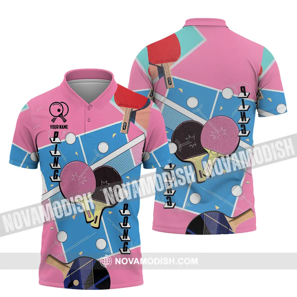 Unisex Shirt - Custom Text Shirt Ping Pong Shirt Polo Shirt / S T-shirt