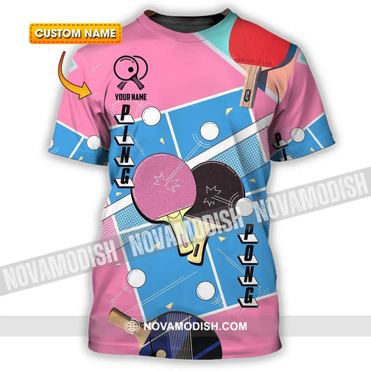 Unisex Shirt - Custom Text Shirt Ping Pong Shirt T-shirt