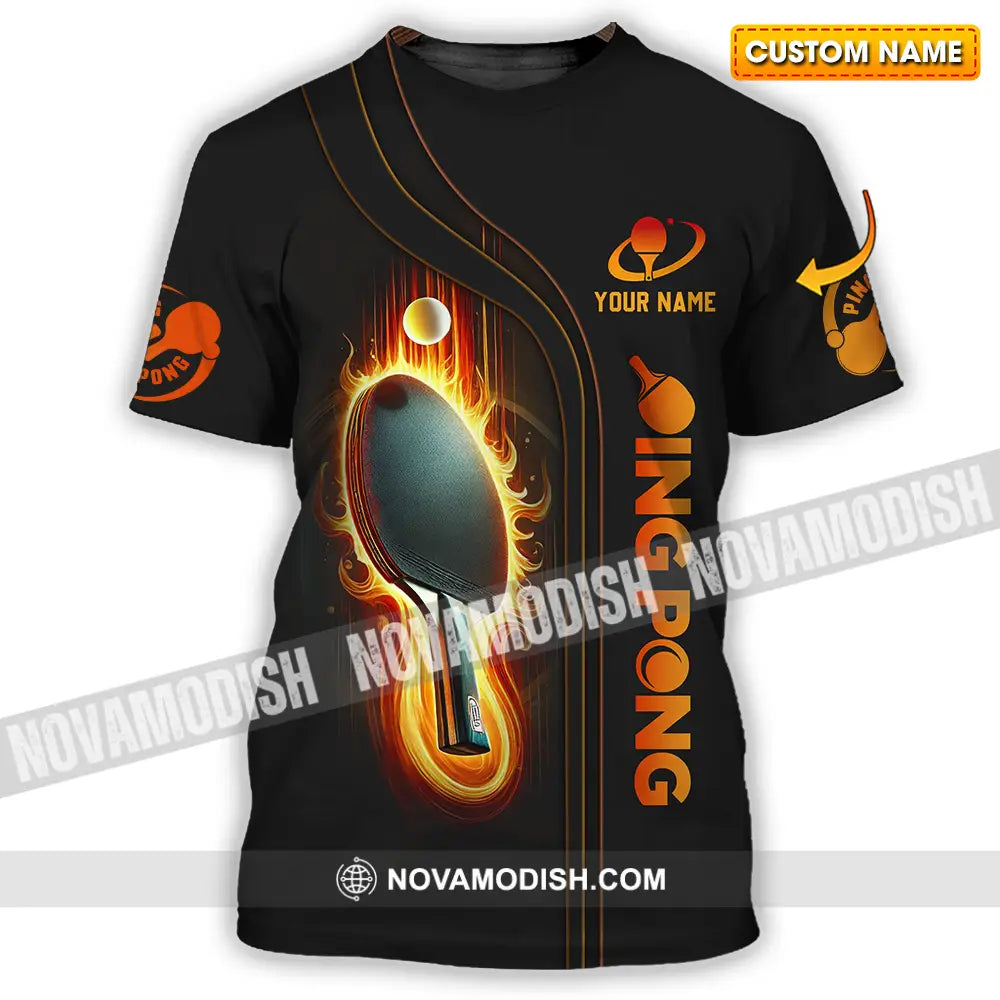 Unisex Shirt - Custom Text Shirt Ping Pong Shirt T-shirt