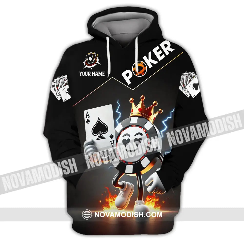 Unisex Shirt - Custom Text Poker Hoodie / S T-Shirt