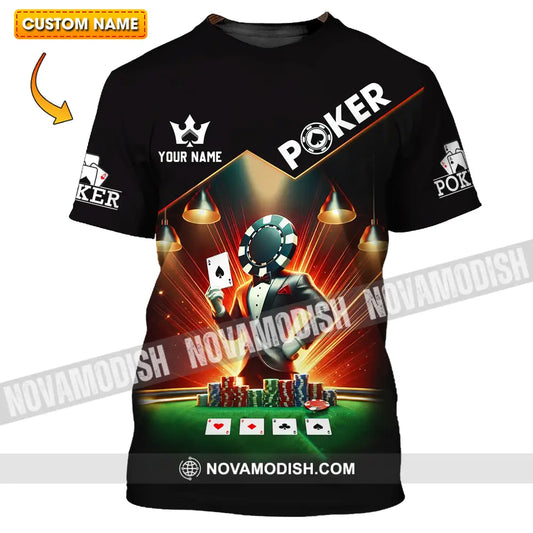 Unisex Shirt - Custom Text Poker T-Shirt