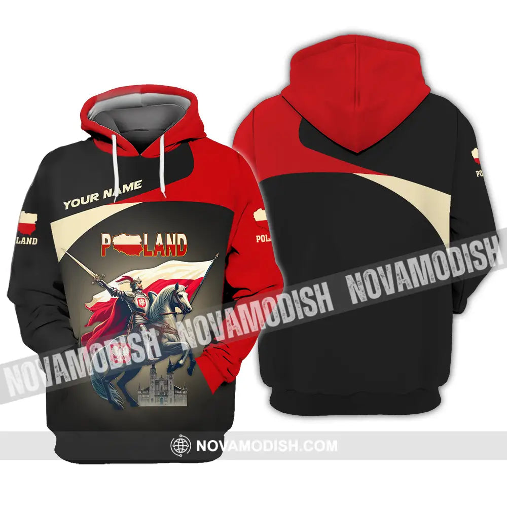Unisex Shirt - Custom Text Poland Hoodie / S T-Shirt
