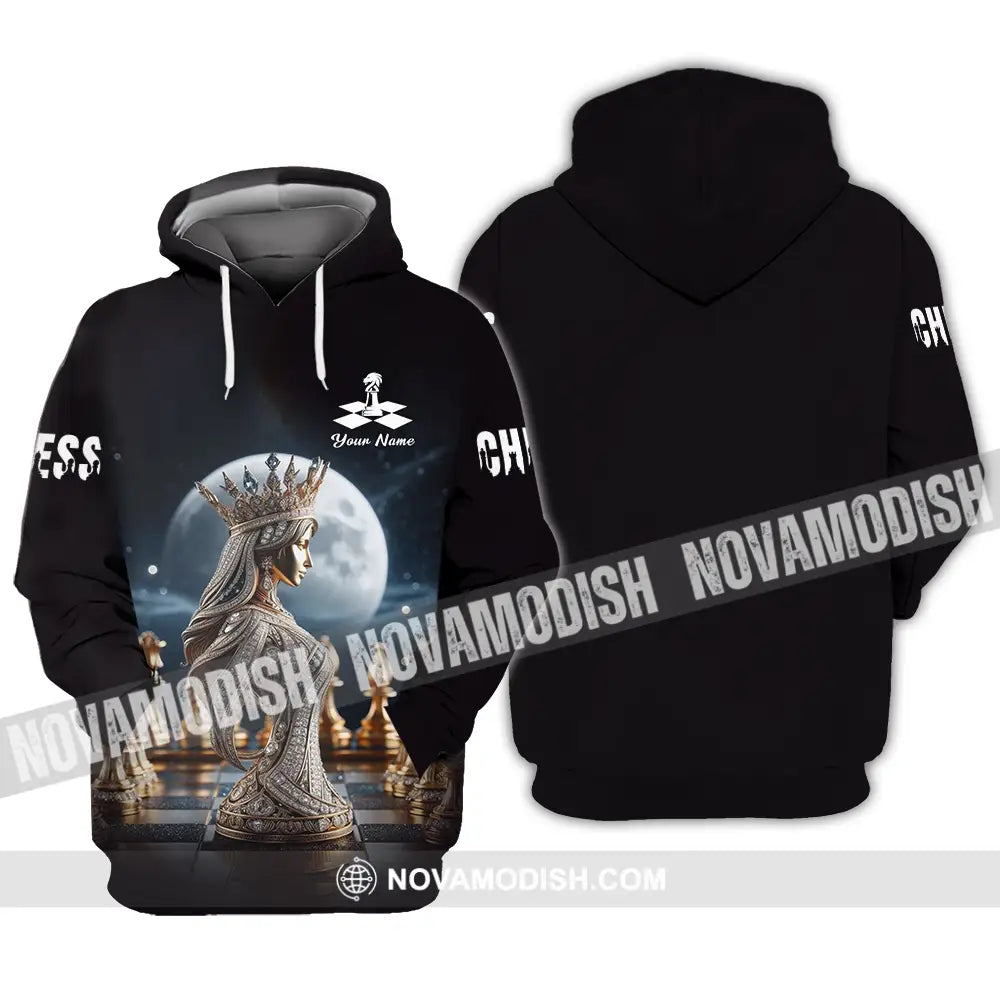 Unisex Shirt - Custom Text Shirt Queen Chess Hoodie / S T-shirt