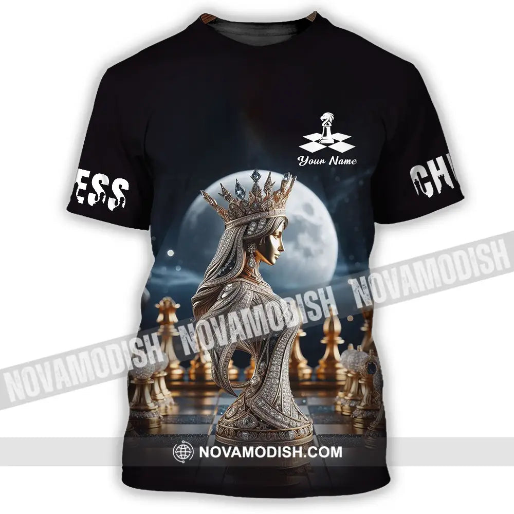 Unisex Shirt - Custom Text Shirt Queen Chess T-Shirt / S T-shirt