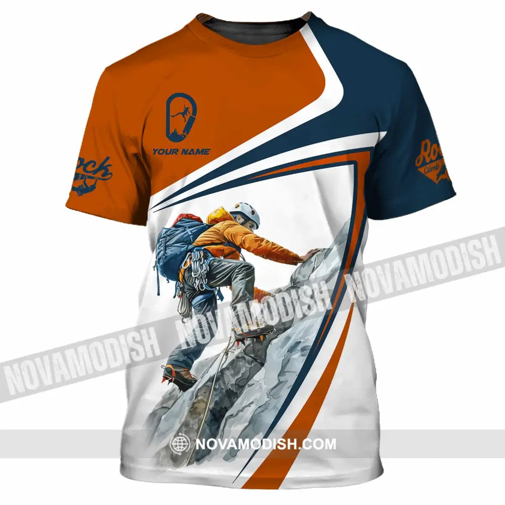 Unisex Shirt - Custom Text Shirt Rock Climb T-Shirt / S T-shirt