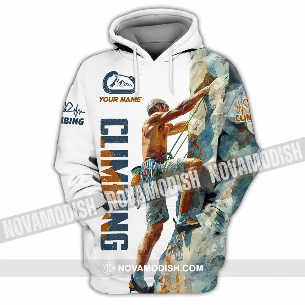 Unisex Shirt - Custom Text Shirt Rock Climbing Hoodie / S T-shirt