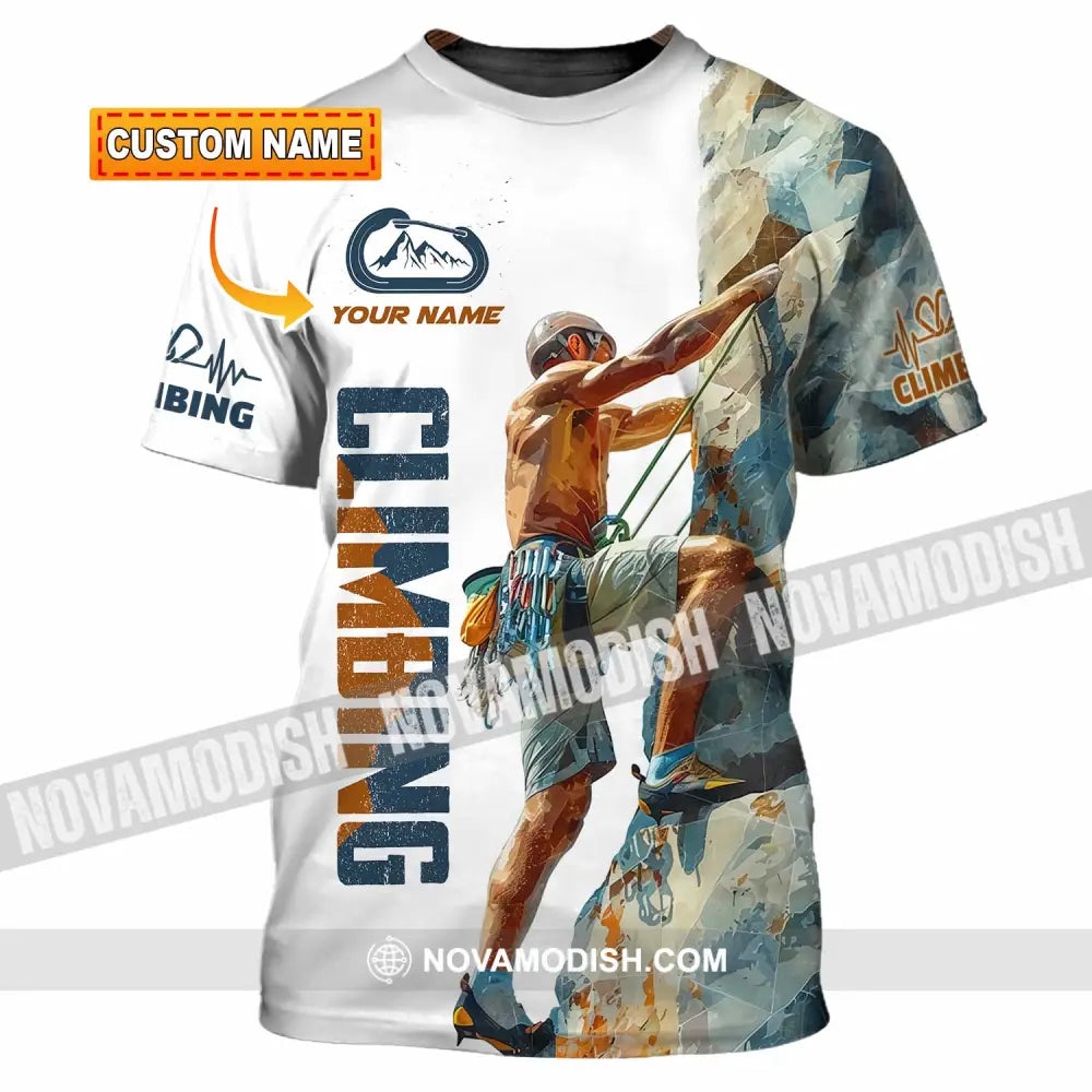 Unisex Shirt - Custom Text Shirt Rock Climbing T-shirt