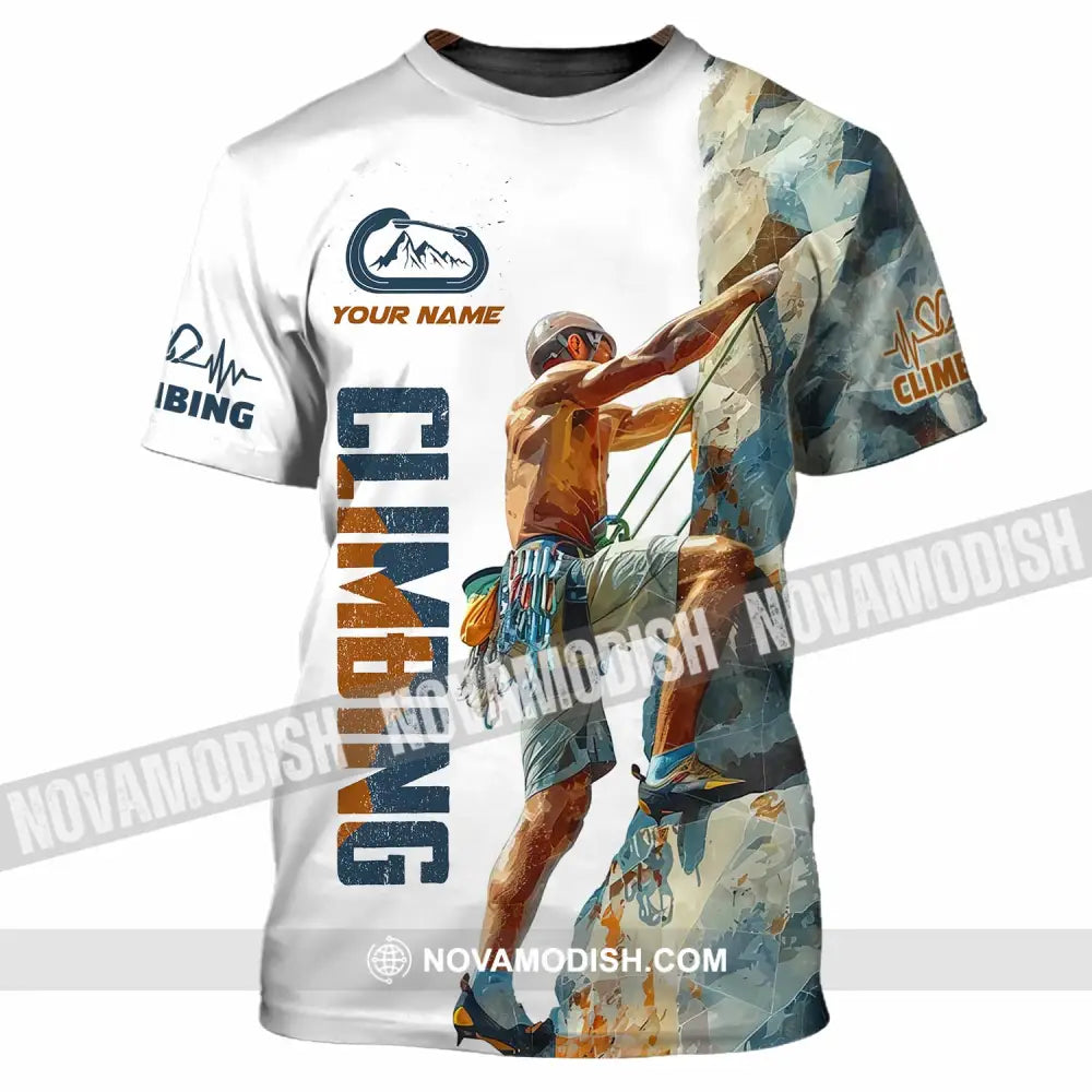 Unisex Shirt - Custom Text Shirt Rock Climbing T-Shirt / S T-shirt